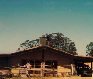 At a friend's shack: in the hills