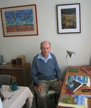 Geoff Lacey with his books
