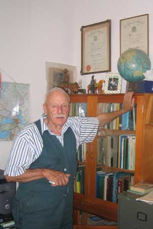 Jack Douglas in his study, December 2004