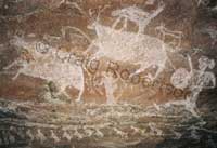 Mesolithic rock art near Pachmarhir, Madya Pradesh